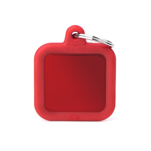 MyFamily - Placa Hushtag Cuadrado en Aluminio con Goma