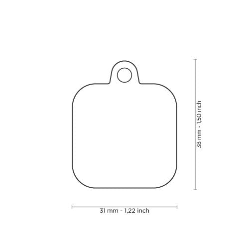 MyFamily - Placa Hushtag Cuadrado en Aluminio con Goma