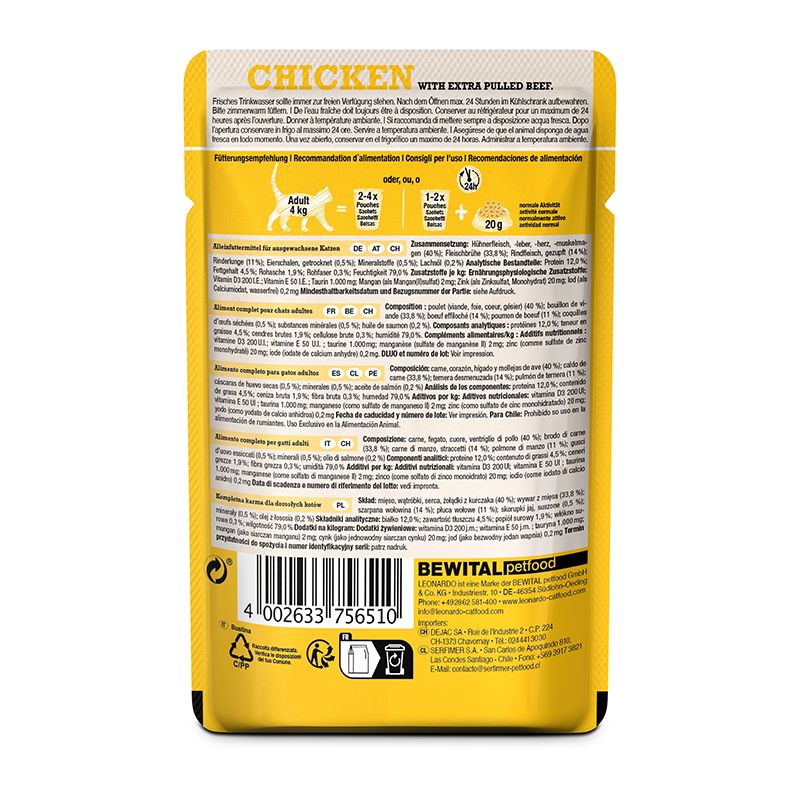 Leonardo - Pollo con Extra Pulled Beef 70g