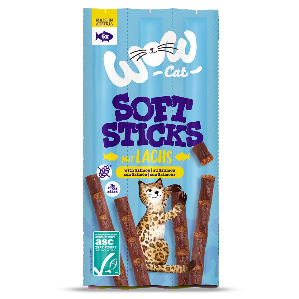 WOW Cat - Soft Sticks con Salmón