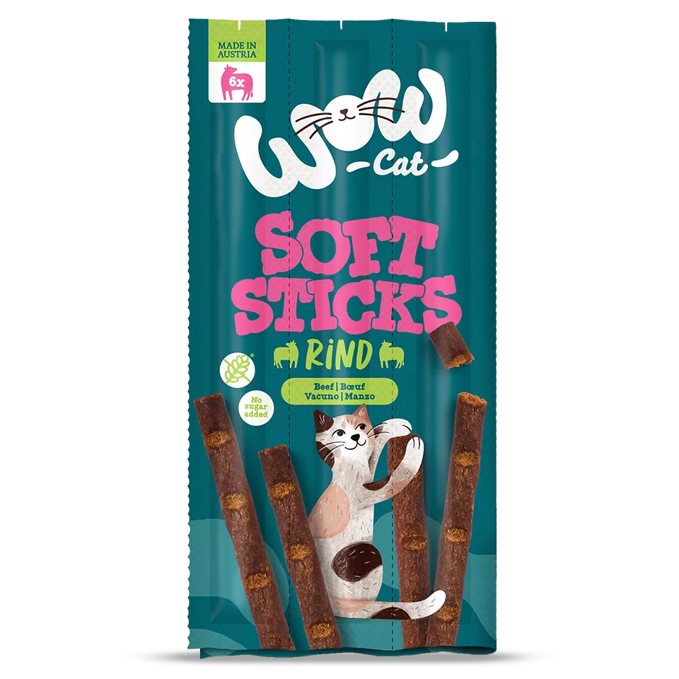 WOW Cat - Soft Sticks con Ternera