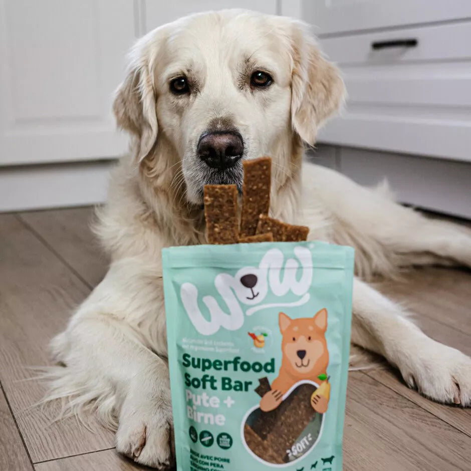 WOW Dog - Superfood Barritas tiernas de Pavo con Pera