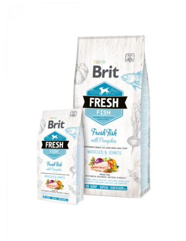 Brit Fresh - Pescado con Calabaza Adultos Grandes Músculos y Articulaciones