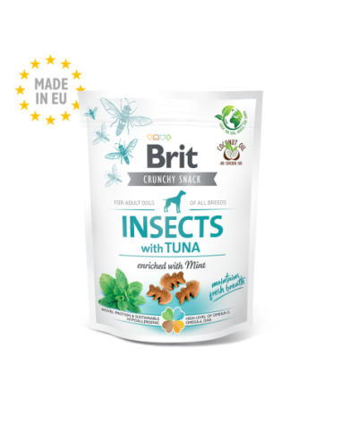Brit Care Crunchy Cracker - Insectos con Atún enriquecido con Menta 200g