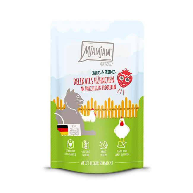 MjAMjAM - Chicks & Friends Pollo con Fresas 125g