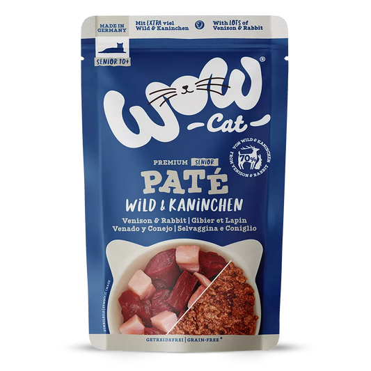 WOW Cat - Venado y Conejo en Paté (Senior) 125gr