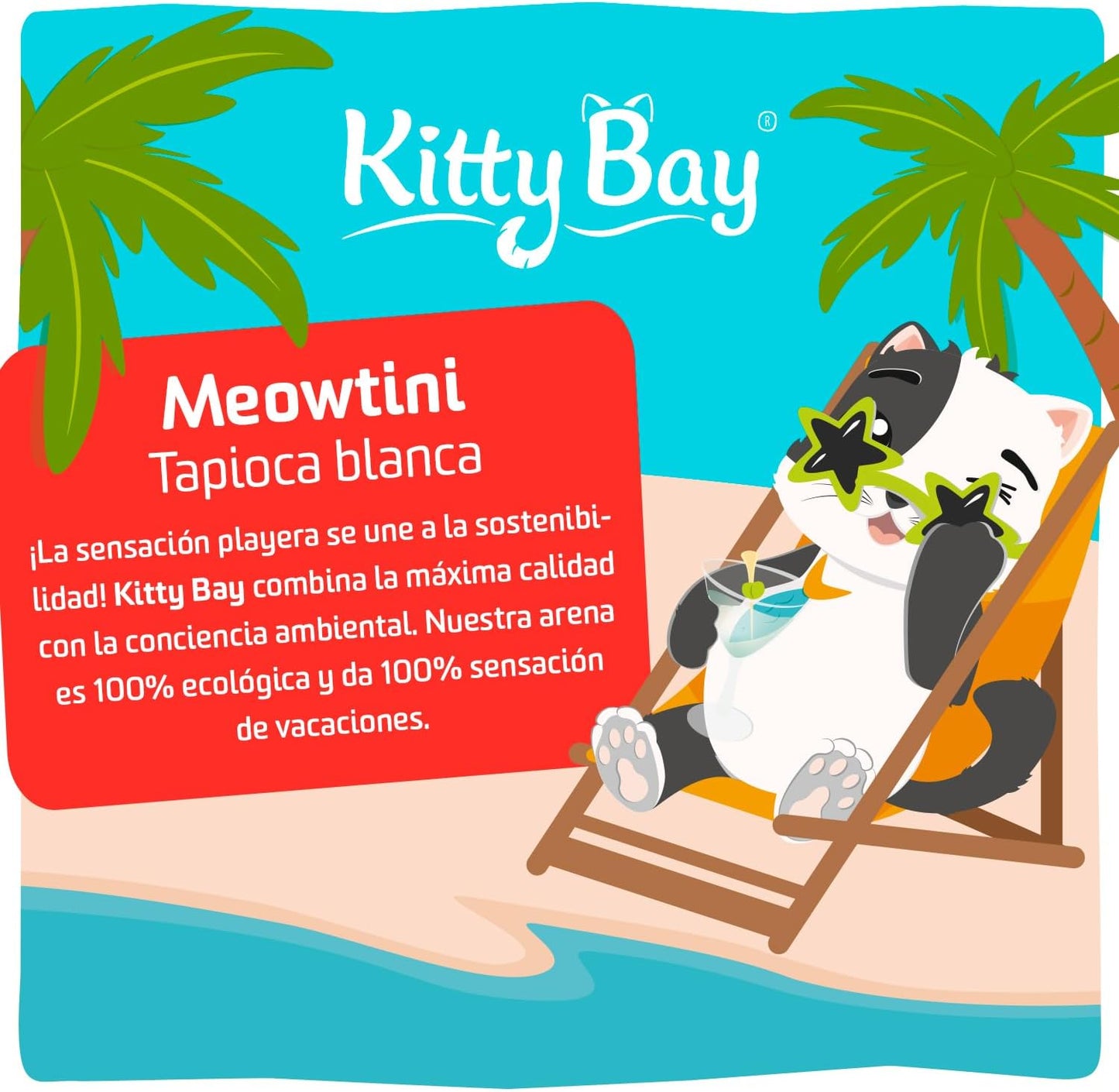 Kitty Bay Meawtini – Arena Ecológica de Mandioca para Gatos 10L