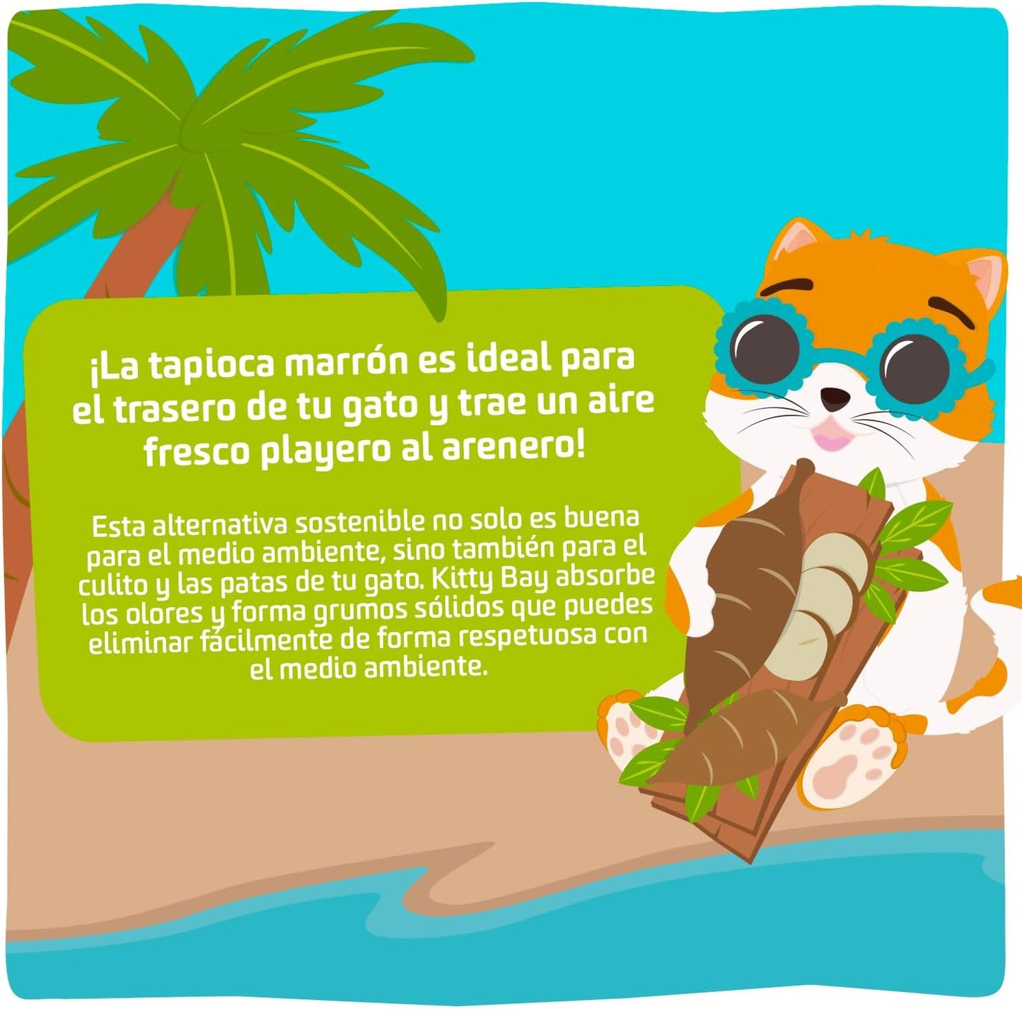 Kitty Bay Meaw Thai – Arena Ecológica de Mandioca para Gatos 10L
