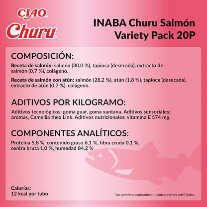 Churu - Variedades de Salmón y Pollo (20P)