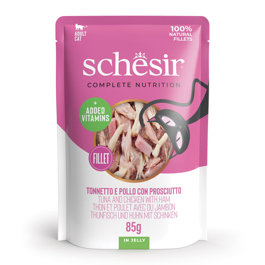Schesir - Atún con Pollo y Jamón en Gelatina 85gr