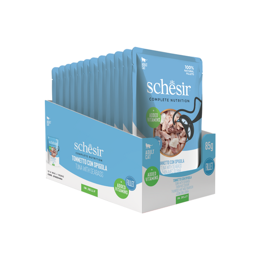 Schesir - Thon et bar en gelée 85 g