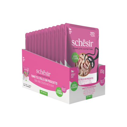 Schesir - Thon, Poulet et Jambon en Gelée 85gr