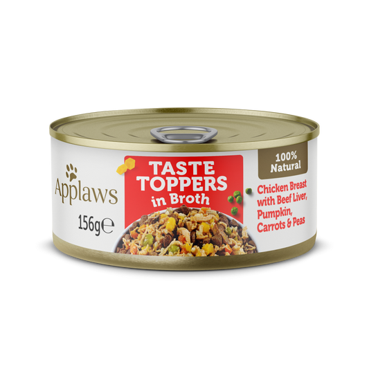 Applaws Taste Toppers - Blanc de poulet, foie de bœuf et légumes en bouillon
