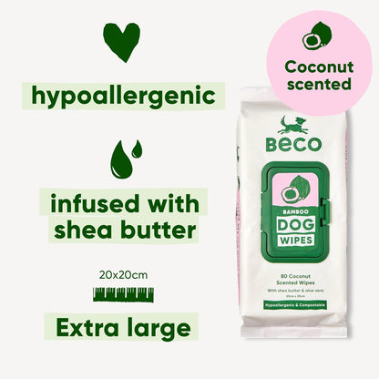 Beco Toallitas húmedas de Bambú con olor a Coco 80uds