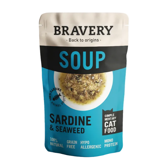 Bravery - Sopa de Sardinas y Algas para Gatos 40g