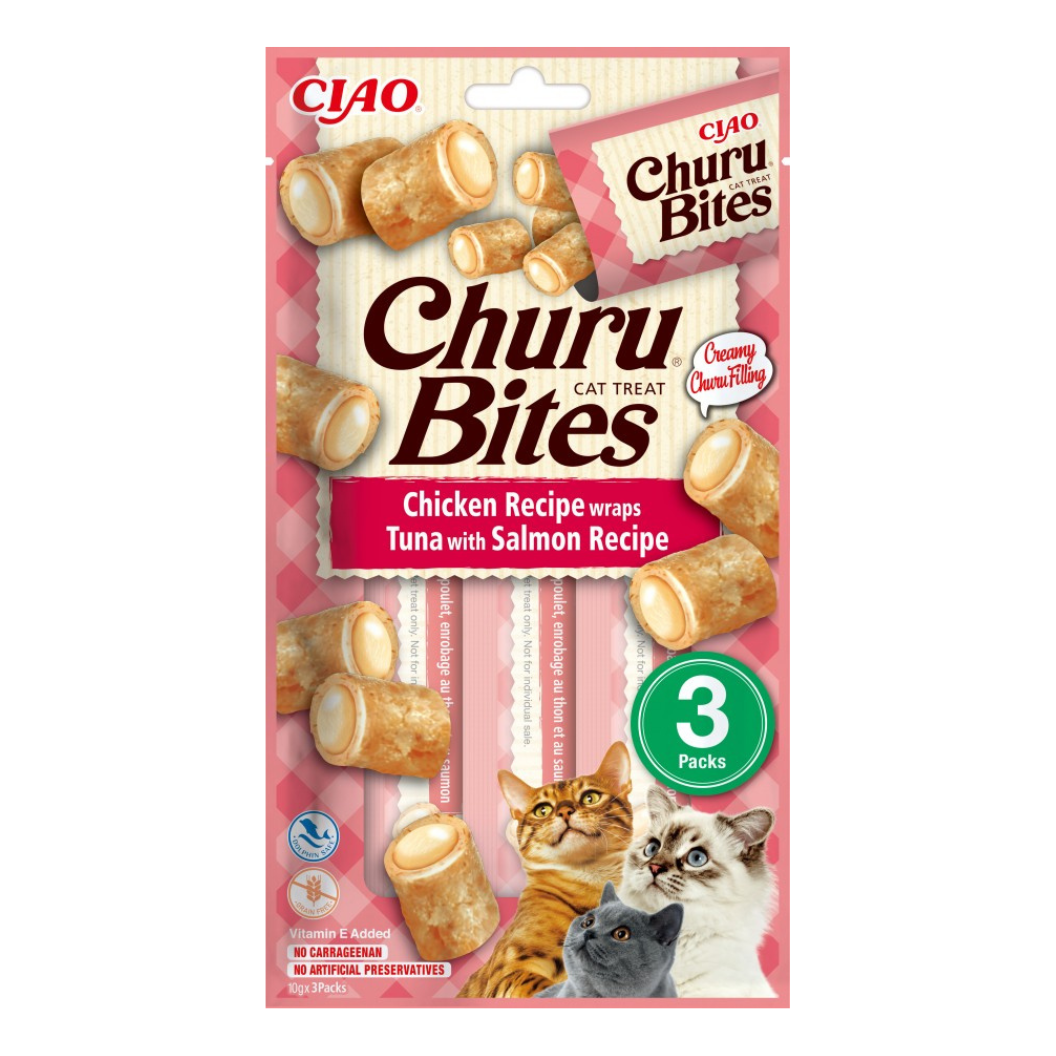 Churu Bites - Receta Atún con Salmón para Gatos