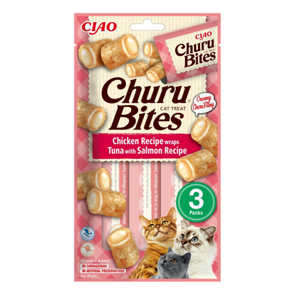 Churu Bites - Receta Atún con Salmón para Gatos