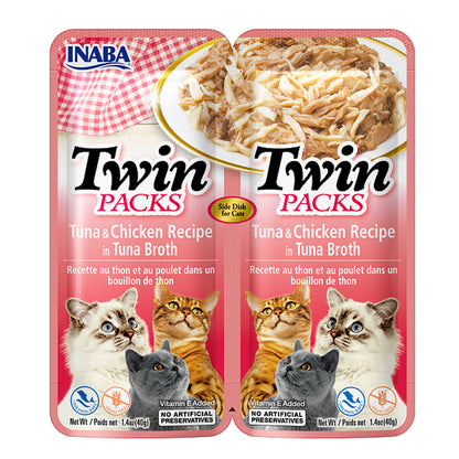 Inaba - Twin Packs de poulet et de thon en bouillon