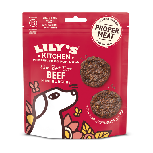 Lily's Kitchen - Snack Mini Burgers de Ternera para Perros