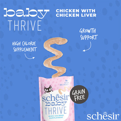 Schesir - BABY THRIVE Complément au poulet et foie en crème