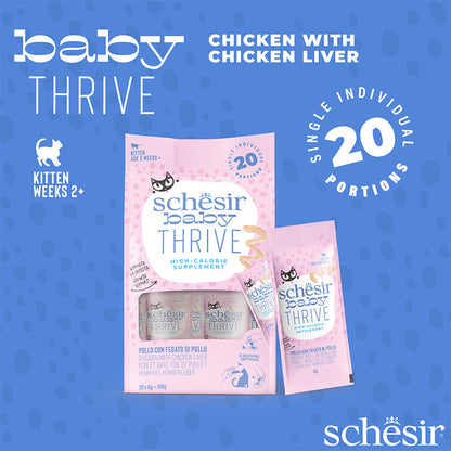 Schesir - BABY THRIVE Complément au poulet et foie en crème
