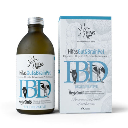 Hifas Gut&Brain Pet – Suplemento Premium Digestivo, Hepático y Cognitivo para Perros y Gatos