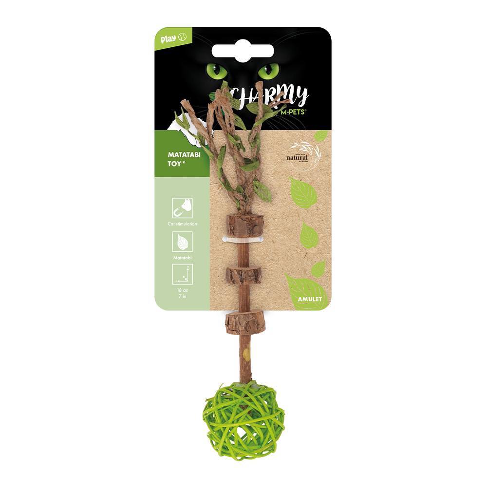 M-PETS - Charmy Amulet Matatabi Jouet pour chat à l'herbe à chat