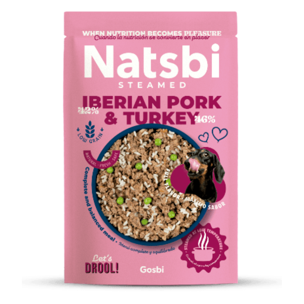 Natsbi - Porc et dinde ibériques pour chiens 500 g