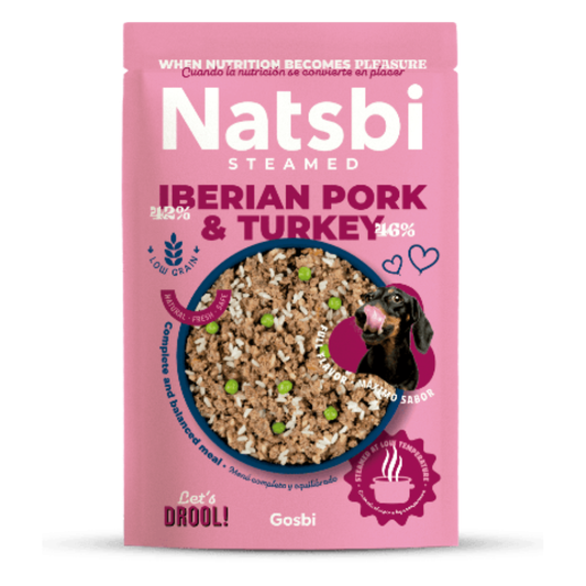 Natsbi - Porc et dinde ibériques pour chiens 500 g