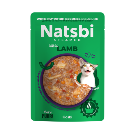 Natsbi - Cordero para gatos 80gr