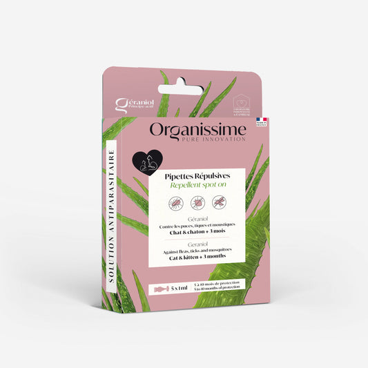 Organissime - Pipetas repelentes naturales para gatos (5x1ml)