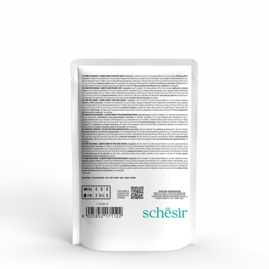 Schesir - Thon et daurade en gelée 85g