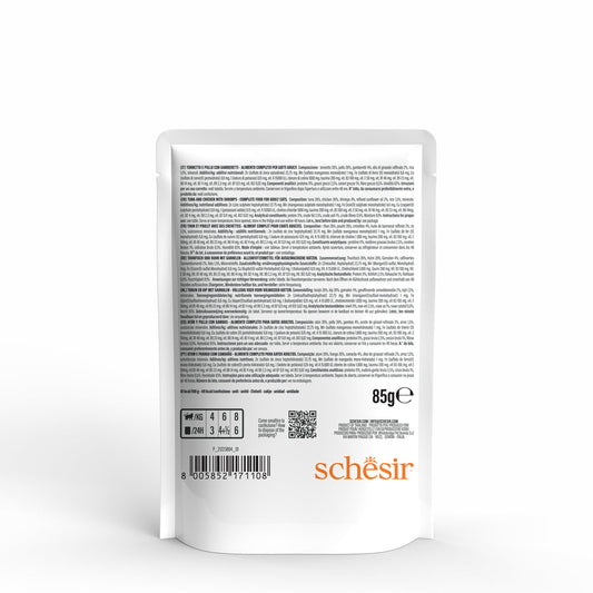 Schesir - Atún y Pollo con Gambas en Gelatina 85g