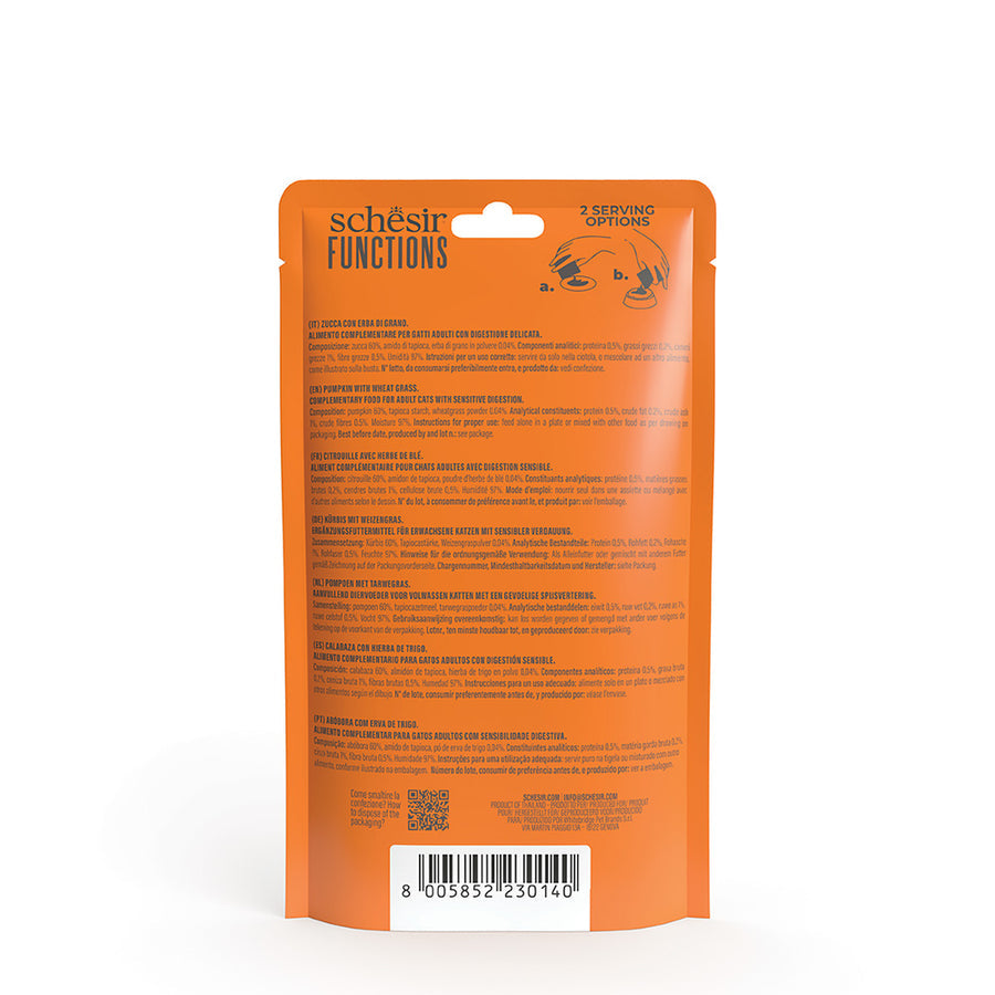 Schesir - Suplemento de Calabaza con hierba de trigo en purè 40g