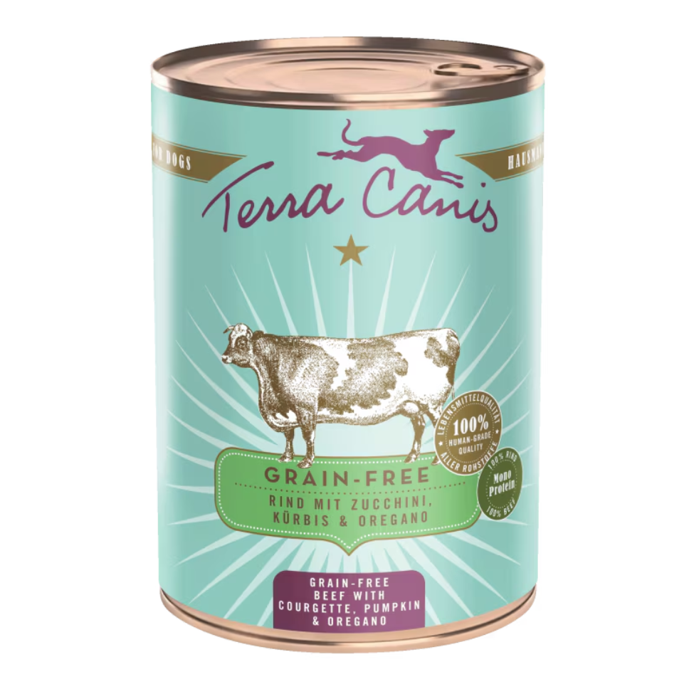Terra Canis - GF Buey con calabacín, calabaza y orégano 400g
