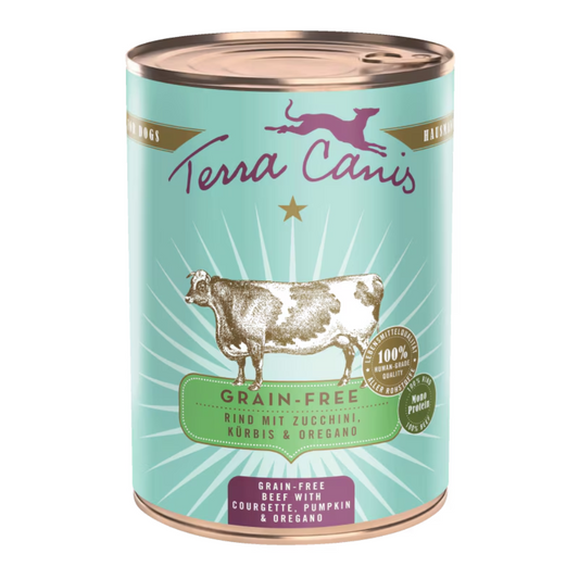 Terra Canis - GF Buey con calabacín, calabaza y orégano 400g