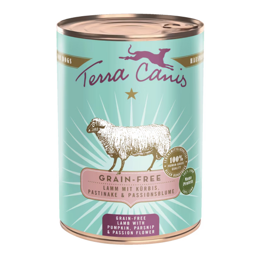 Terra Canis - GF Cordero con calabaza, chirivía y flor de la pasión 400g