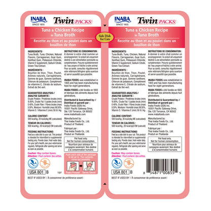 Inaba - Twin Packs de poulet et de thon en bouillon