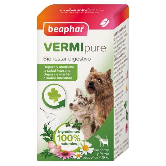Beaphar - VERMIpure Desparasitante interno Natural para Perros Pequeños