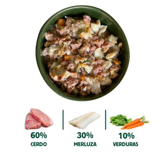 Wild Balance - Cerdo y Merluza (Filosofía BARF) 400g