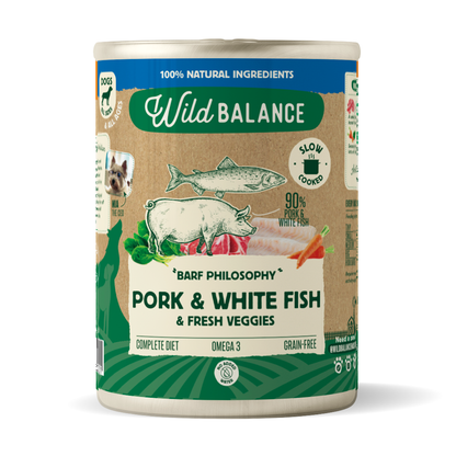 Wild Balance - Cerdo y Merluza (Filosofía BARF) 400g