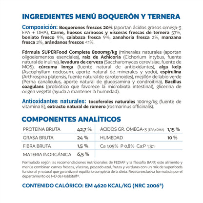 Hobbitalf Air-Dried – Comida Secada al Aire de Boquerón y Ternera para Perros