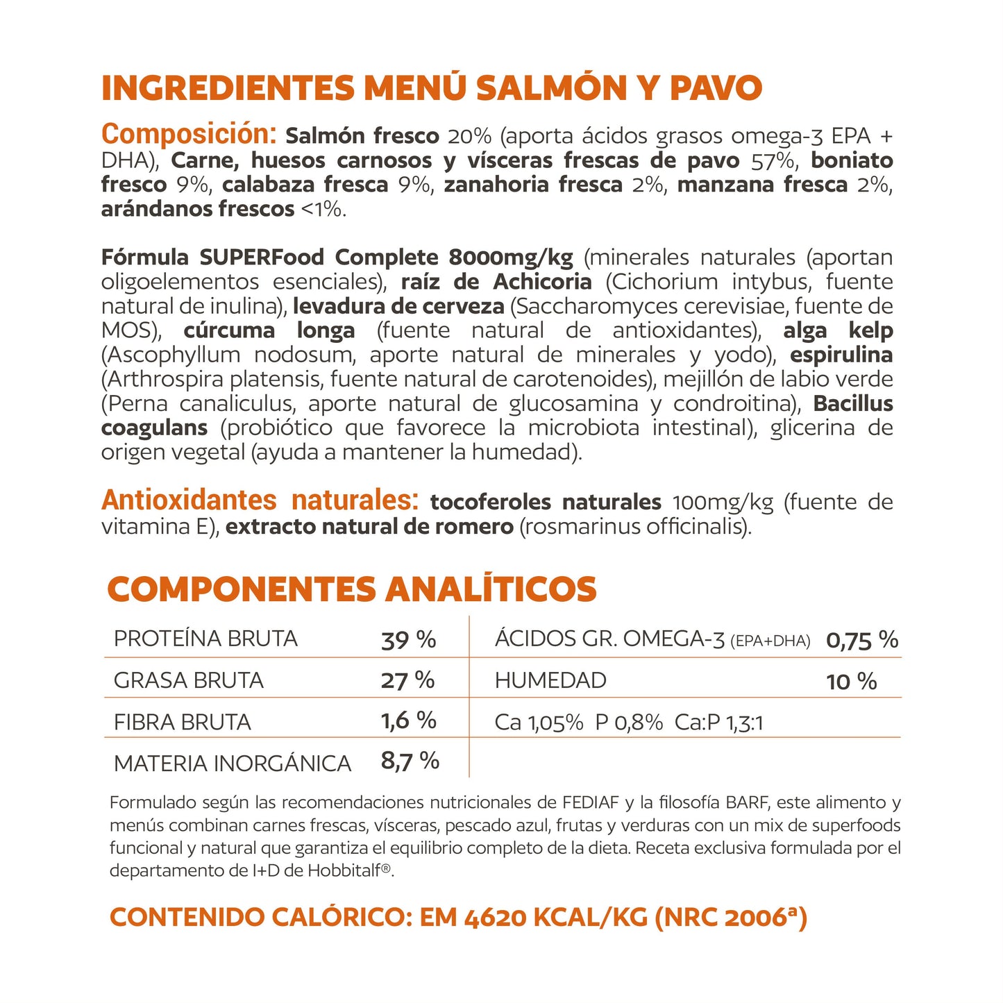 Hobbitalf Air-Dried – Comida Secada al Aire de Salmón y Pavo para Perros