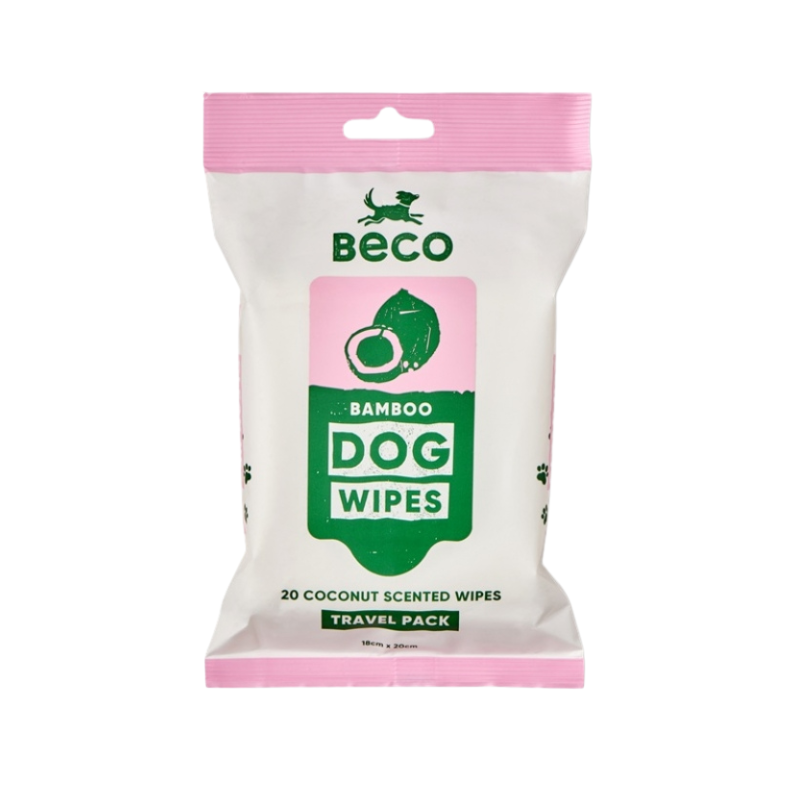 Beco Toallitas húmedas de Bambú Pack de Viaje con aroma a Coco 20uds