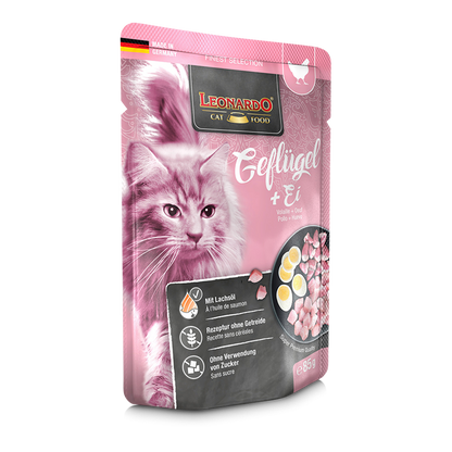 Nourriture pour chat Leonardo - Poulet avec œuf