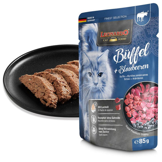 Nourriture pour chat Leonardo - Buffalo aux myrtilles
