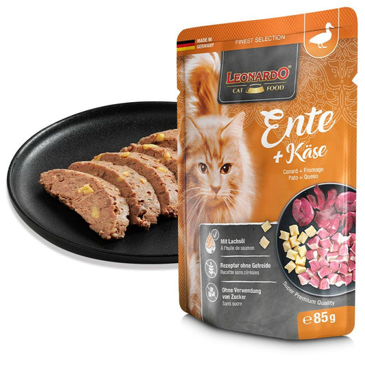 Nourriture pour chat Leonardo - Canard au fromage