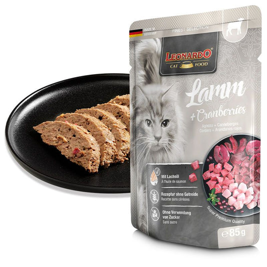 Leonardo Cat Food -  Cordero con Arándanos rojos