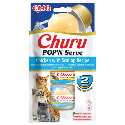 Churu Pop'N'Serve - Pollo con Vieira (2uds)