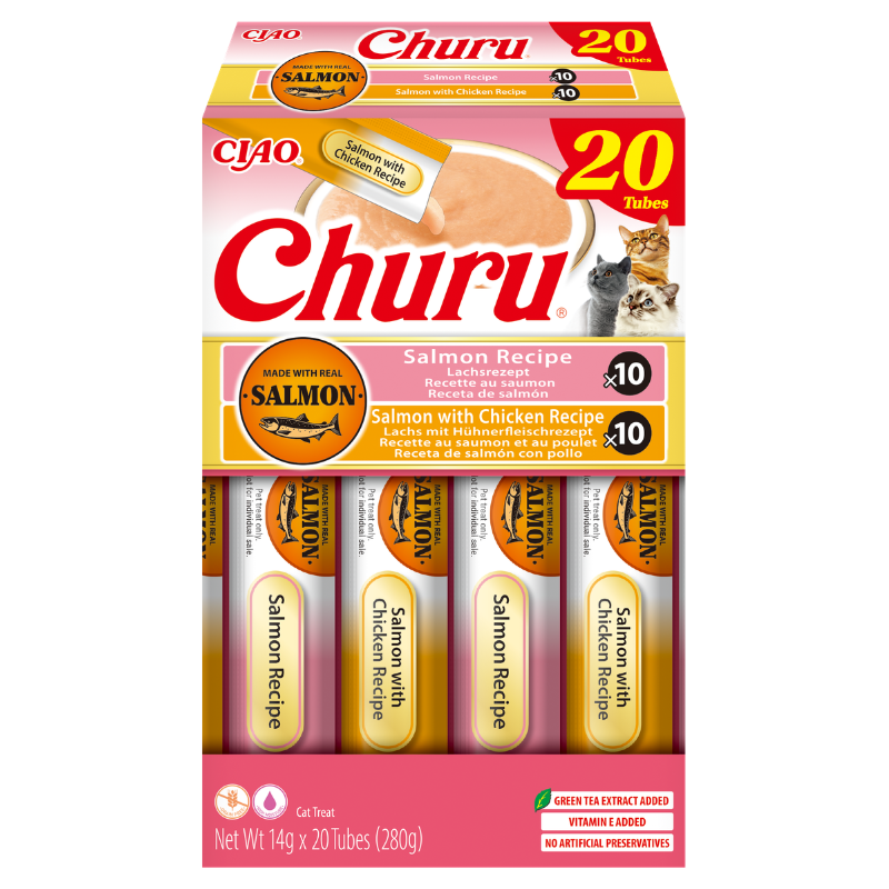 Churu - Variedades de Salmón y Pollo (20P)